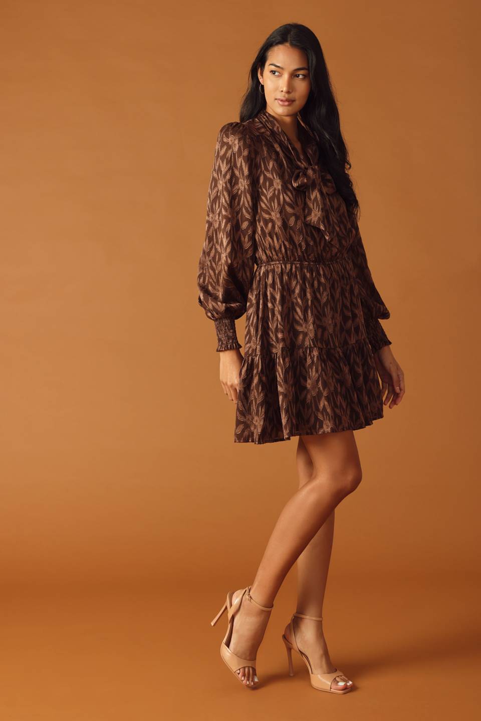 OPEN PATH ALMOND WOVEN MINI DRESS Flying Tomato